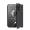 Ультратонкий чехол бампер для Samsung Galaxy A14 / A14 5G GKK Dual Armor Black / Silver (Черный / Серебристый)
