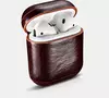 Чохол Icarer Airpods Oil Wax Leather Protective Case Cover для навушників Apple AirPods Coffee (Кавовий) IAP021