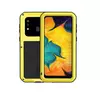 Противоударный чехол бампер Love Mei PowerFull (Со стеклом) для Samsung Galaxy A30 Yellow (Желтый)