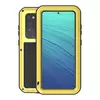 Противоударный чехол бампер Love Mei PowerFull (Со стеклом) для Samsung Galaxy S20 Yellow (Желтый)