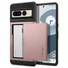 Противоударный чехол бампер Spigen Slim Armor CS (с отделом для карт) для Google Pixel 7 Pro Rose Gold (Розовое Золото) ACS04732