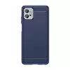 Противоударный чехол бампер для Motorola Moto G54 iPaky Carbon Fiber Blue (Синий) 