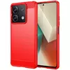 Противоударный чехол бампер для Xiaomi Redmi Note 13 5G iPaky Carbon Fiber Red (Красный) 