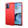 Противоударный чехол бампер для Motorola Moto G24 Power iPaky Carbon Fiber Red (Красный)