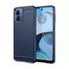 Противоударный чехол бампер для Motorola Moto G24 Power iPaky Carbon Fiber Blue (Синий)