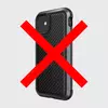 Чехол бампер для iPhone 11 Pro X-Doria Defense Lux Black Carbon (Черный Карбон)