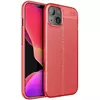 Чехол бампер для iPhone 13 Anomaly Leather Fit Red (Красный)