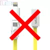 Высокоскоростной кабель для зарядки и передачи данных 2 в 1 Rock LightNing - Micro USB для смартфонов 1 м Yellow (Желтый)