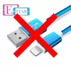 Кабель для зарядки и передачи данных Anomaly тканевая оплетка USB LightNing для смартфонов и телефона 1 м Light Blue (Голубой)
