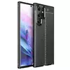 Чехол бампер для Samsung Galaxy S22 Ultra Anomaly Leather Fit Black (Черный)