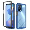 Противоударный чехол бампер для Vivo Y02s Anomaly Hybrid 360 Black / Blue (Черный / Синий)