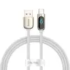 Кабель Baseus Type-C Display Fast Charging Data Cable 1m, 5A White (Білий) CATSK-02 Кабель Baseus Type-C Display Fast Charging Data Cable 1m, 5A White (Білий) CATSK-02