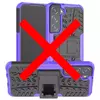 Противоударный чехол бампер для Samsung Galaxy S23 Nevellya Case (встроенная подставка) Purple (Пурпурный)