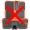 Противоударный чехол бампер для Samsung Galaxy S23 Nevellya Case (встроенная подставка) Orange (Оранжевый)