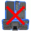 Противоударный чехол бампер для Samsung Galaxy S23 Nevellya Case (встроенная подставка) Blue (Синий)