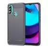 Противоударный чехол бампер для Motorola Moto G52 iPaky Carbon Fiber Grey (Серый)