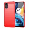 Протиударний чохол бампер для Motorola Moto G22 / E32 iPaky Carbon Fiber Red (Червоний) Протиударний чохол бампер для Motorola Moto G22 / E32 iPaky Carbon Fiber Red (Червоний)