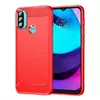 Противоударный чехол бампер для Motorola Moto G52 iPaky Carbon Fiber Red (Красный)