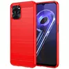 Протиударний чохол бампер для Realme 10s iPaky Carbon Fiber Red (Червоний)