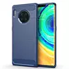 Противоударный чехол бампер для Huawei Mate 50 Pro iPaky Carbon Fiber Blue (Синий)