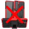 Противоударный чехол бампер для Samsung Galaxy S21 Plus Nevellya Case (встроенная подставка) Red (Красный)