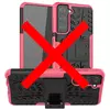 Противоударный чехол бампер для Samsung Galaxy S21 Nevellya Case (встроенная подставка) Pink (Розовый)