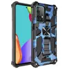 Противоударный чехол бампер для Vivo Y36 Anomaly Hybrid Armor (встроенная подставка) Army Blue (Армейский Синий)
