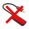 Кабель переходник Baseus L32 Double Socket Lightning 2in1 to Jack 3.5mm / Lightining Adapter Cable Red (Красный) CALL32-09