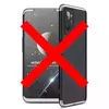 Ультратонкий чехол бампер для Motorola Moto G84 GKK Dual Armor Black / Silver (Черный / Серебристый) 