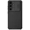 Противоударный чехол бампер Nillkin CamShield Pro (шторка на камеру) для Samsung Galaxy S24 Black (Черный) 