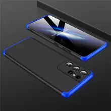 Противоударный чехол бампер для Samsung Galaxy S21 Ultra GKK Dual Armor Black / Blue (Черный / Синий) 