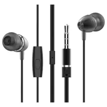 Вакуумные наушники Borofone BM16 JoyMelody” Wired Headphone Metal Gray (Серый)