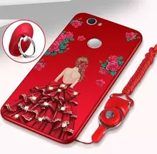 Чехол бампер для Xiaomi Redmi 5 Plus Anomaly Barbi Boom Red Girl in Red Dress (Красный Девушка в Красном)