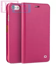 Чехол книжка для iPhone 7 Qialino Business Classic Leather Wallet Pink (Розовый)