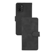 Чехол книжка для Xiaomi Redmi Note 10 Anomaly Leather Book Black (Черный)