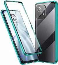 Чехол бампер для Xiaomi Mi 11 Lite Anomaly Magnetic 360 With Glass Green (Зеленый)
