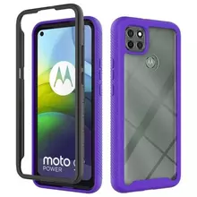Чехол бампер для Motorola Moto G9 Power Anomaly Hybrid 360 Purple&Black (Фиолетовый&Черный)