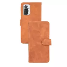 Чехол книжка для Xiaomi Redmi Note 10 Pro Max Anomaly Leather Book Brown (Коричневый)