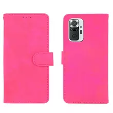Чехол книжка для Xiaomi Redmi Note 10 Pro Anomaly Leather Book Red-Pink (Красно-Розовый)