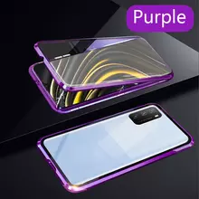 Чехол бампер для Xiaomi Poco M3 Anomaly Magnetic 360 With Glass Purple (Фиолетовый)