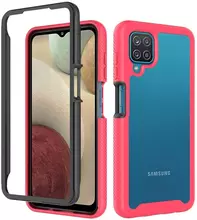 Чехол бампер для Samsung Galaxy M12 Anomaly Hybrid 360 Matte Pink&Gray (Матовый Розовый&Серый)