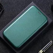 Чехол книжка для Xiaomi Poco F3 Anomaly Carbon Book Green (Зеленый)