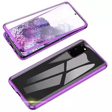 Чехол бампер для Oppo A53 Anomaly Magnetic 360 With Glass Purple (Фиолетовый)