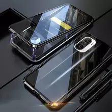Чехол бампер для Xiaomi Poco F3 Anomaly Magnetic 360 With Glass Black (Черный)