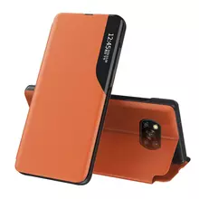 Чехол книжка для Xiaomi Poco X3 NFC Anomaly Smart View Flip Orange (Оранжевый)