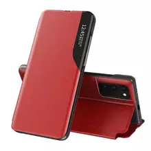 Чехол книжка для Xiaomi Redmi Note 10S Anomaly Smart View Flip Red (Красный)