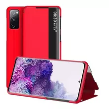 Чехол книжка Anomaly Smart Window для Samsung Galaxy S20 FE Red (Красный)