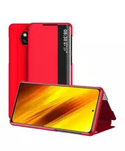 Чехол книжка Anomaly Smart Window для Xiaomi Poco X3 NFC Red (Красный)