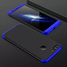 Чехол бампер для Huawei Honor 9 Lite GKK Dual Armor Black&Blue (Черный&Синий)