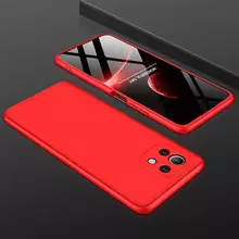 Чехол бампер для Xiaomi Mi 11 Lite GKK Dual Armor Red (Красный)